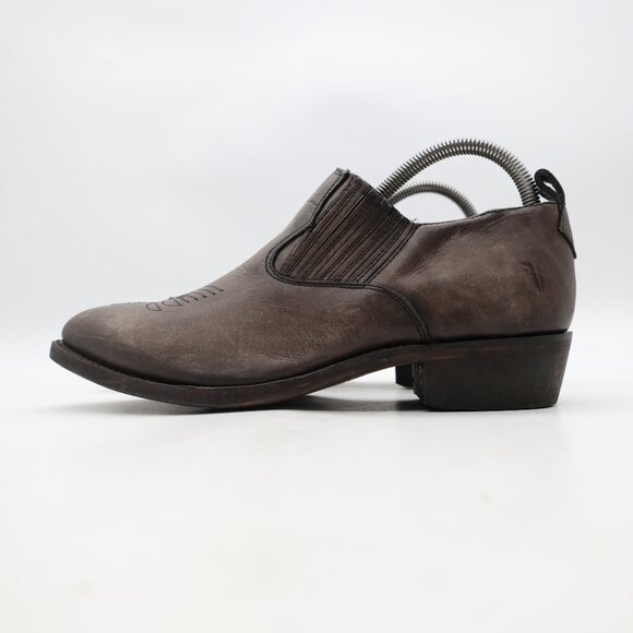Frye Billy Shootie Boots Women's Size 9.5 B Gray Brown Leather Slip On - Picture 4 of 10